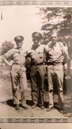 Home Visit - Left to right, Art, brother Norman and Arnie Rettammel, 1941