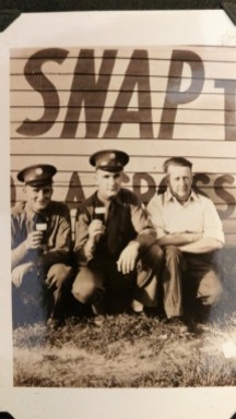 Home Visit - Art and Arnie with friend, Lyndon Station, WI. 1941